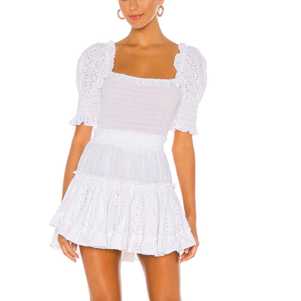 MISA White Skirt + Shirt Set